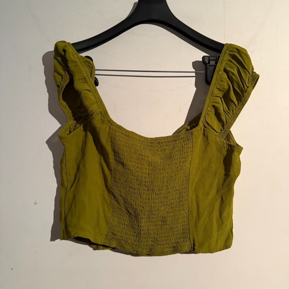 Wild Fable Medium Milkmaid Crop Top Smocked‎ Back Boho Goblin Fairy Cottagecore - Picture 4 of 4